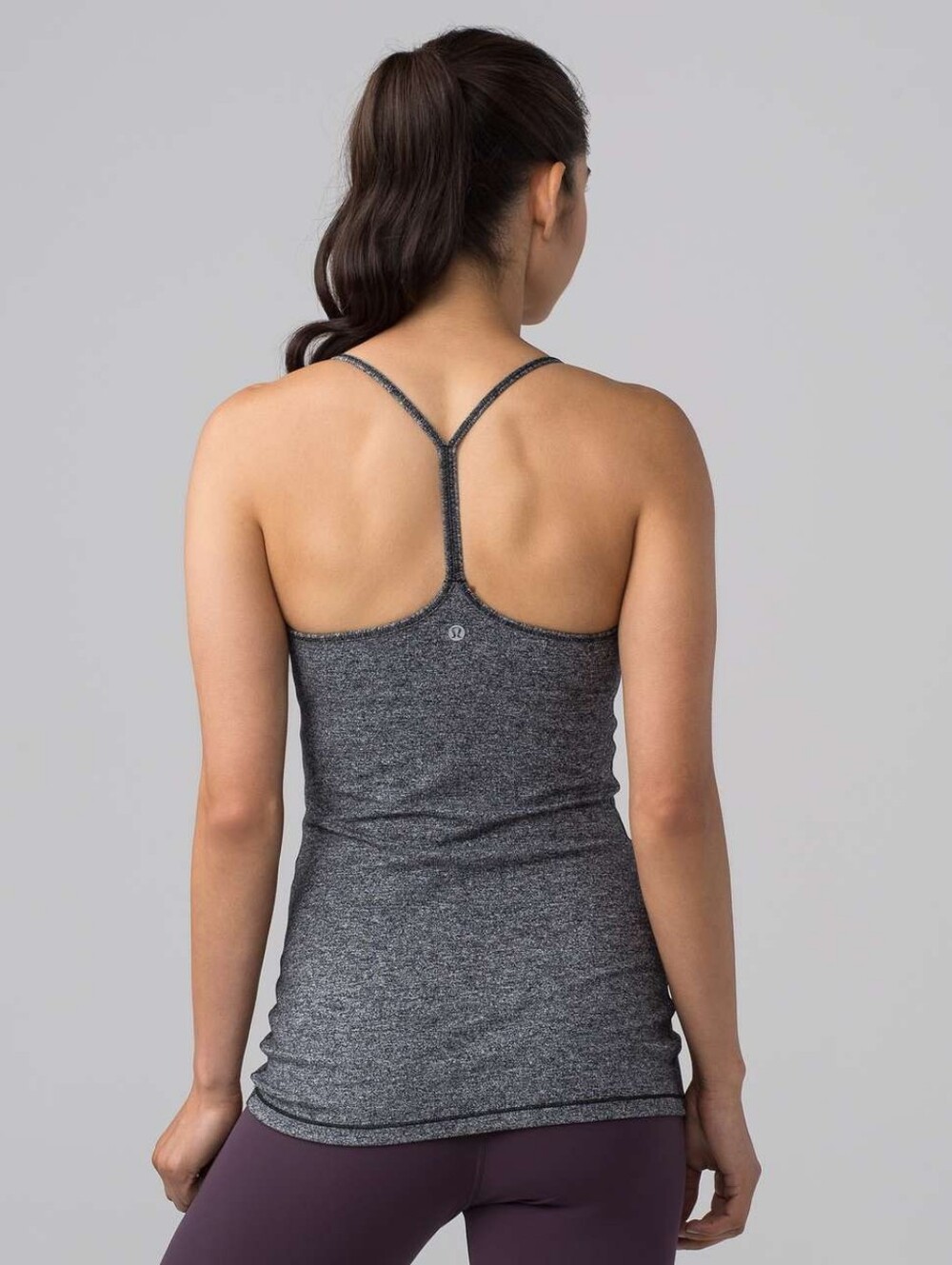 Lululemon Power Pose Tank *Luon Shelf Bra | Heathered Black | Size 8